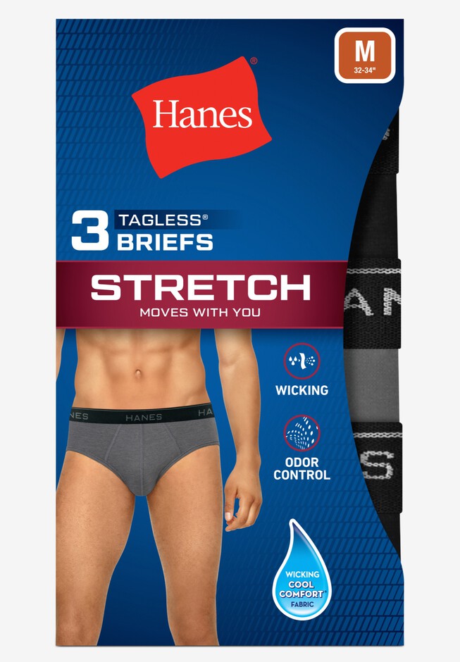 Hanes Men's Underwear Briefs Pack, Mid-Rise, Moisture-Wicking, 6-Pack, 6  Pack - Assorted, XX-Large : : Clothing, Shoes & Accessories