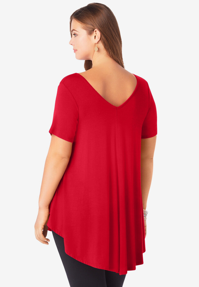 Women's Sonoma Goods For Life® Super Soft Rib V-Neck Tunic, Size: Small,  Brt Red - Yahoo Shopping