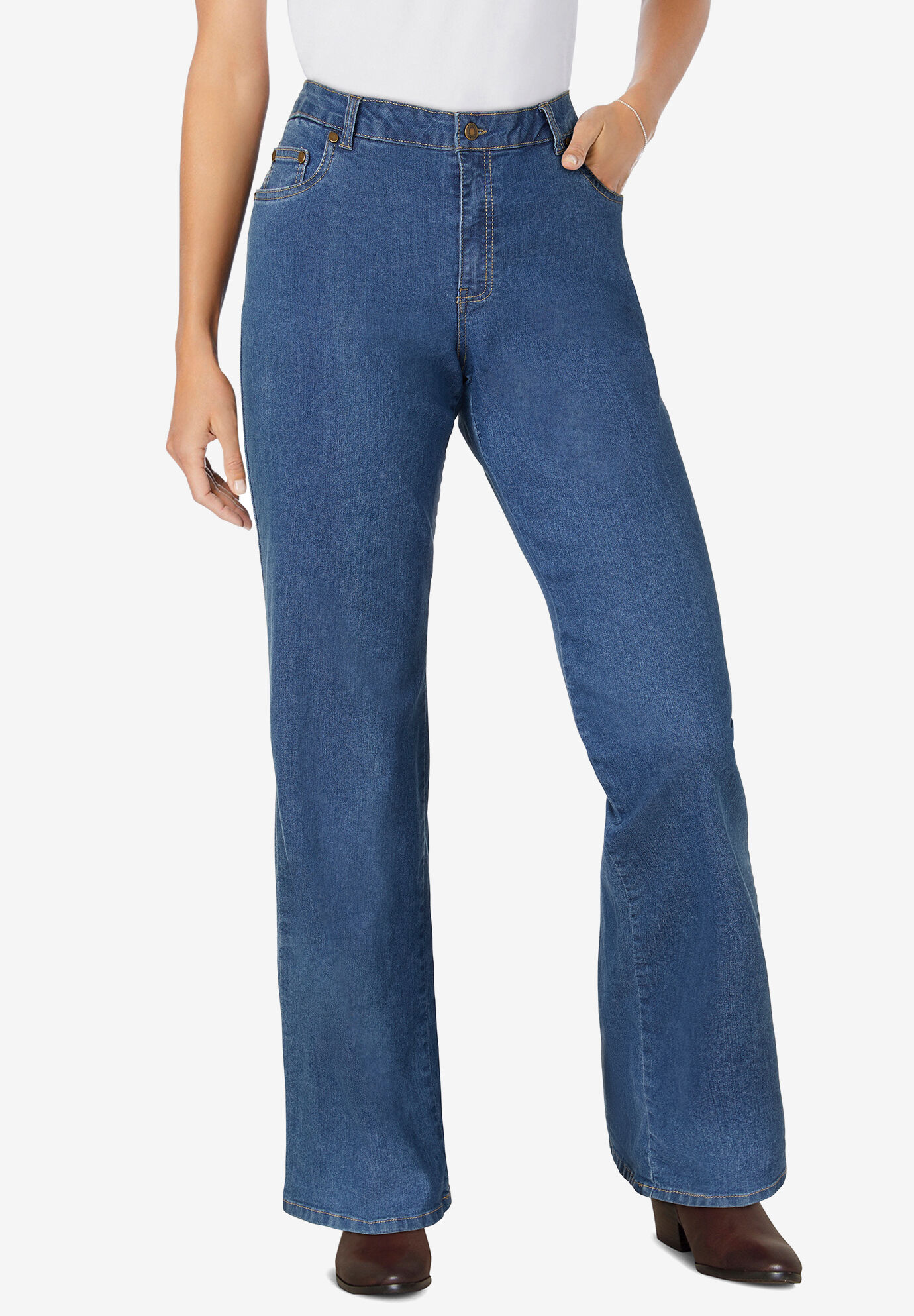 plus size wide leg jeans