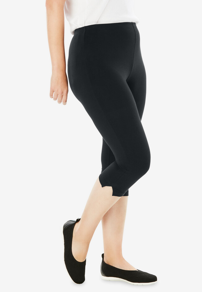 Roaman's Women's Plus Size Essential Stretch Capri Legging - 18/20
