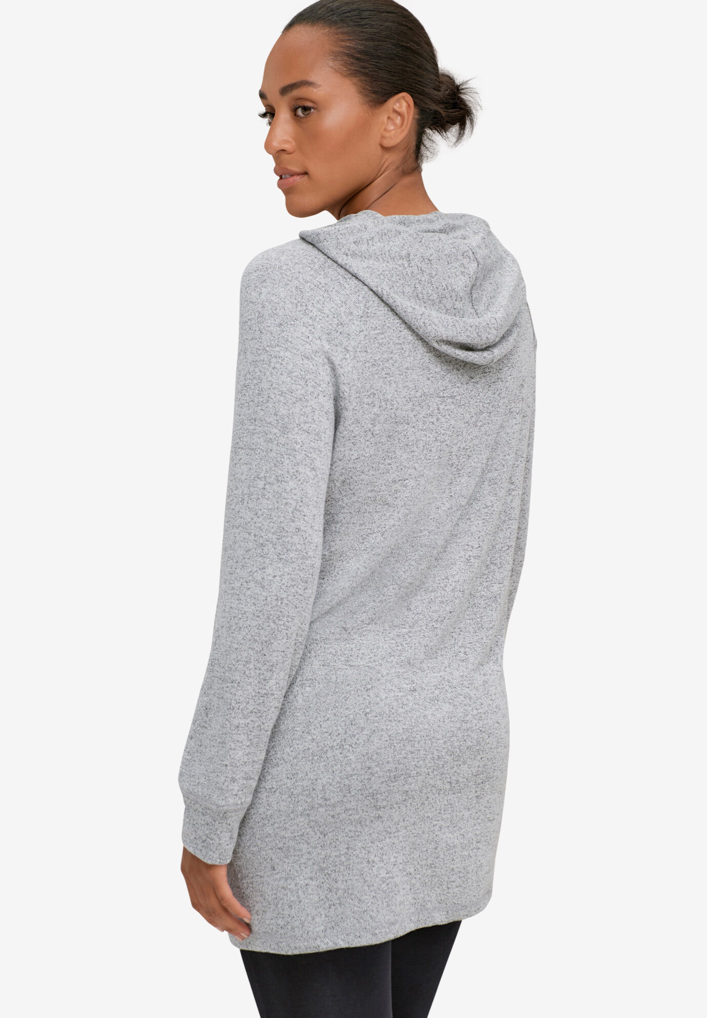 Marled Knit Hooded Lounge Tunic | Fullbeauty Outlet