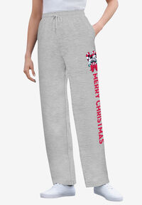 Disney Women's Navy Leggings Mickey and Minnie Kiss Placed