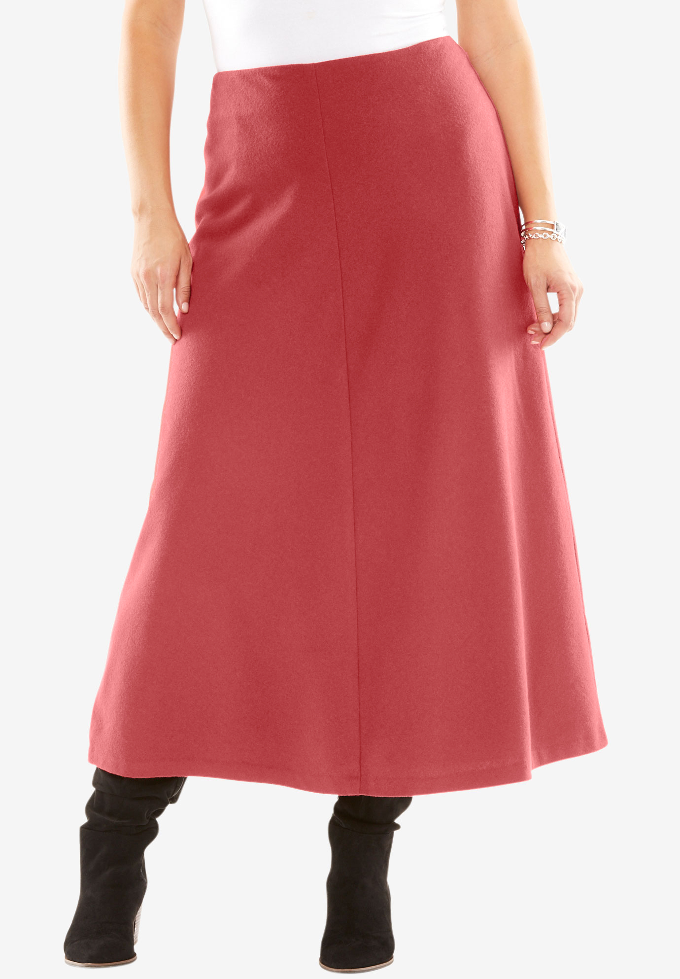 Long Wool Skirt Plus Size Skirts Full Beauty 3921