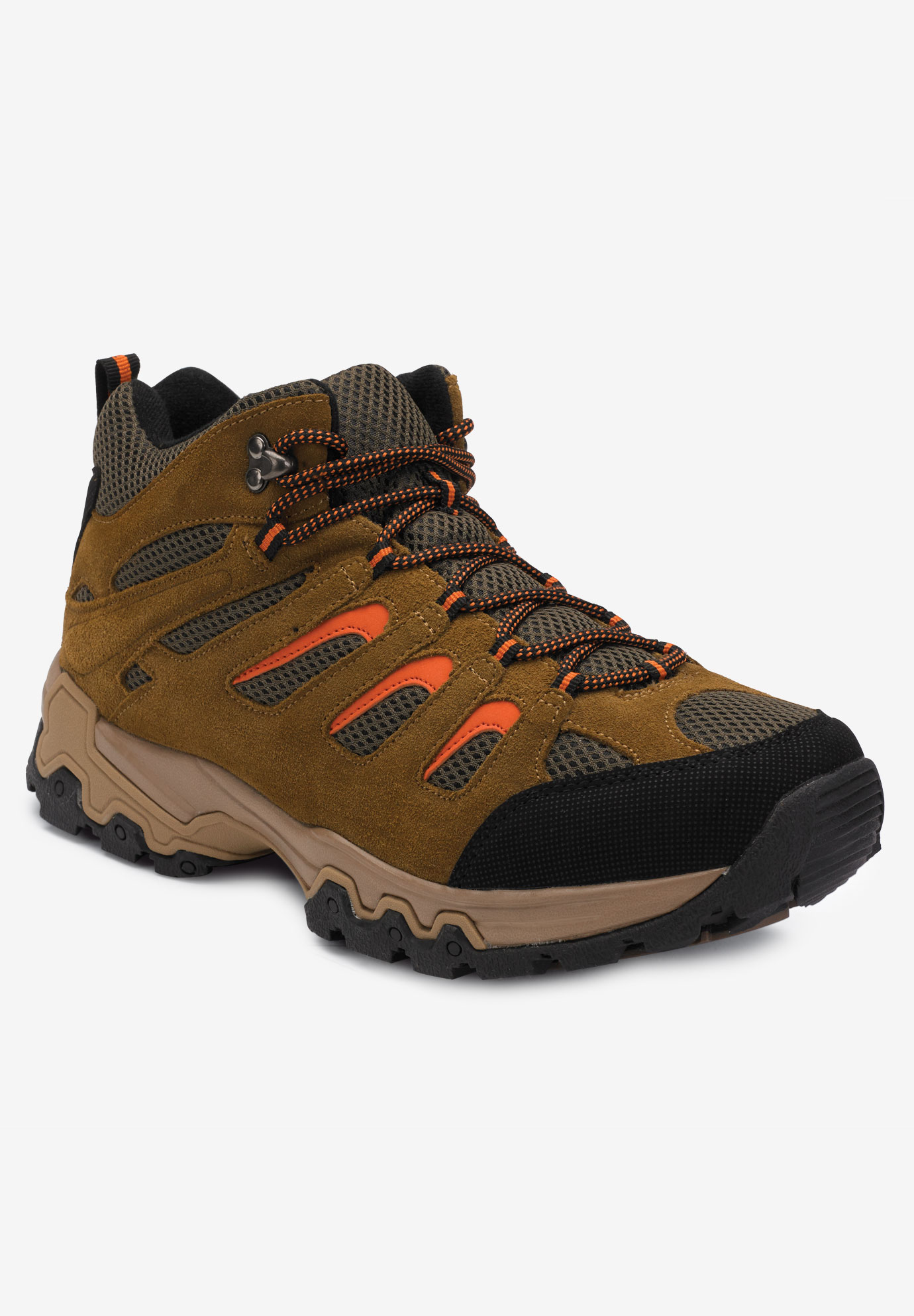 Rugged Lace-up Hiking Boots by Boulder Creek®| Big and Tall Shoes ...