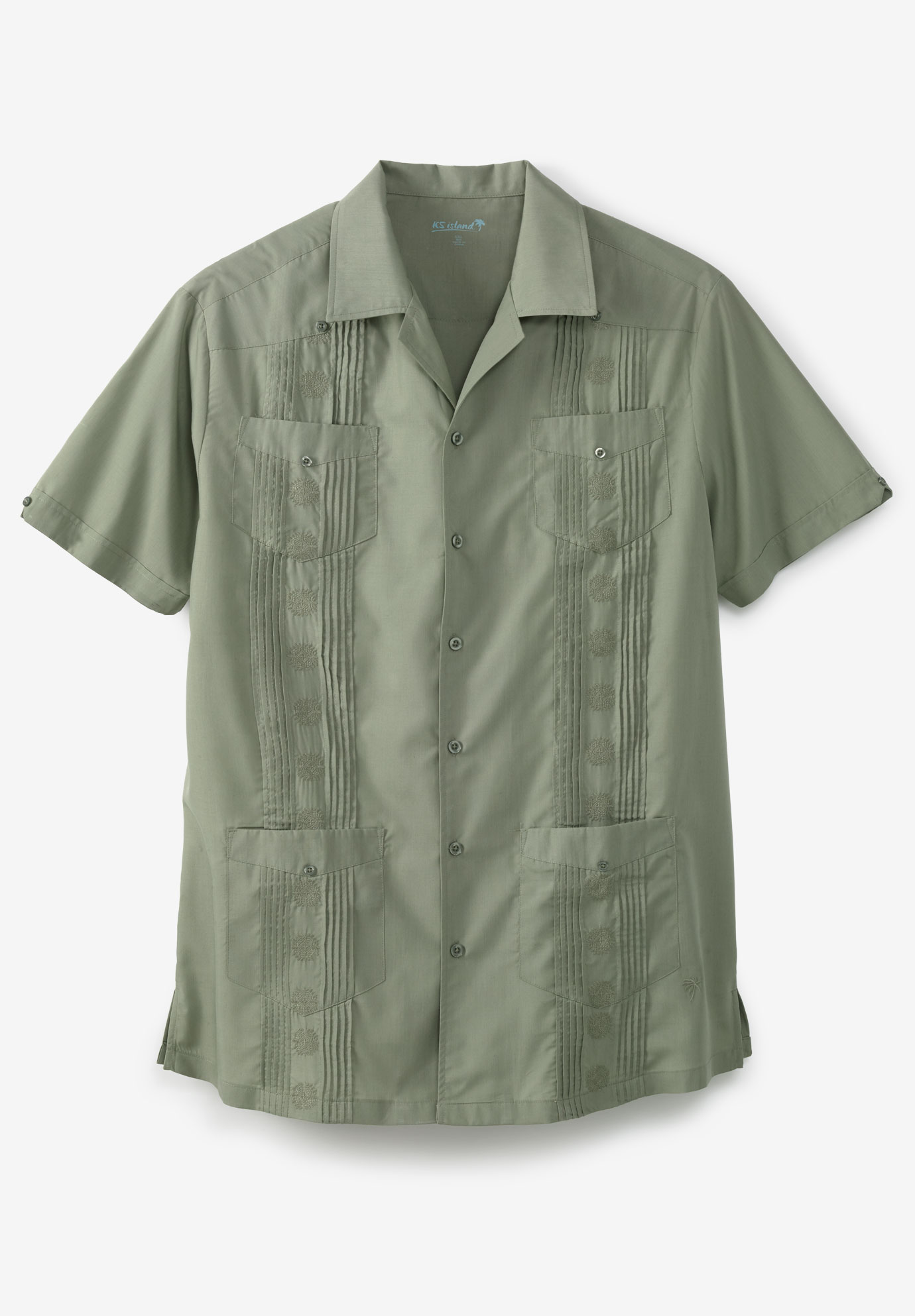 Ks Island Short Sleeve Guayabera Shirt Fullbeauty Outlet