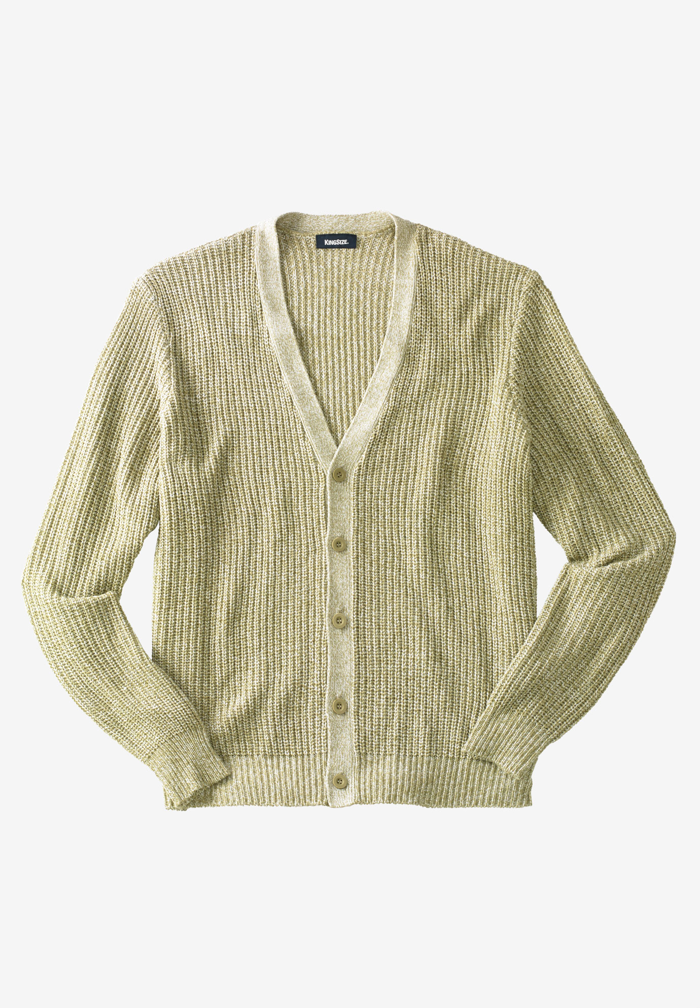 Shaker Knit VNeck Cardigan Sweater Big and Tall New Arrivals Full