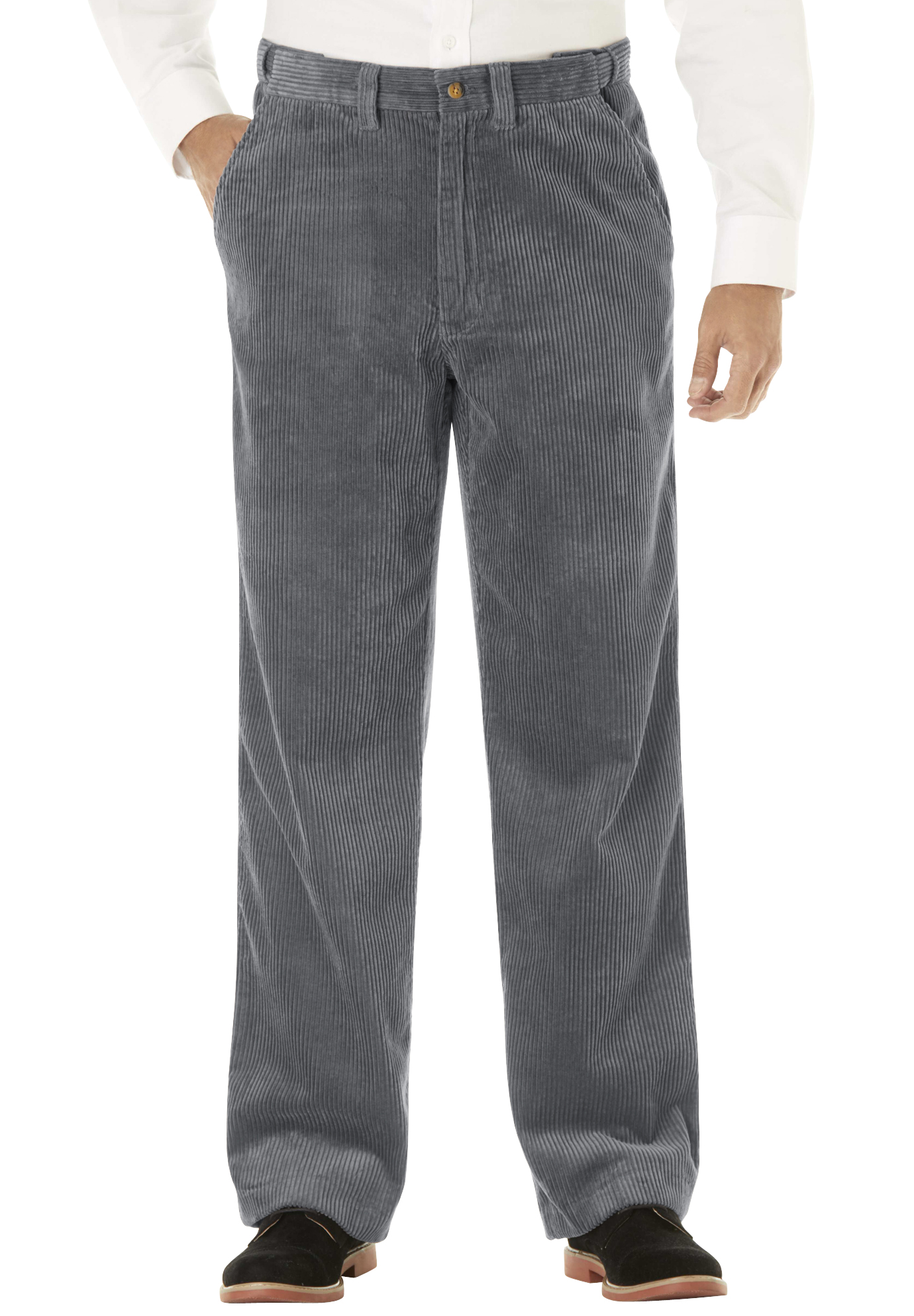 Six-Wale Corduroy Plain Front Pants| Big and Tall Pants & Shorts ...