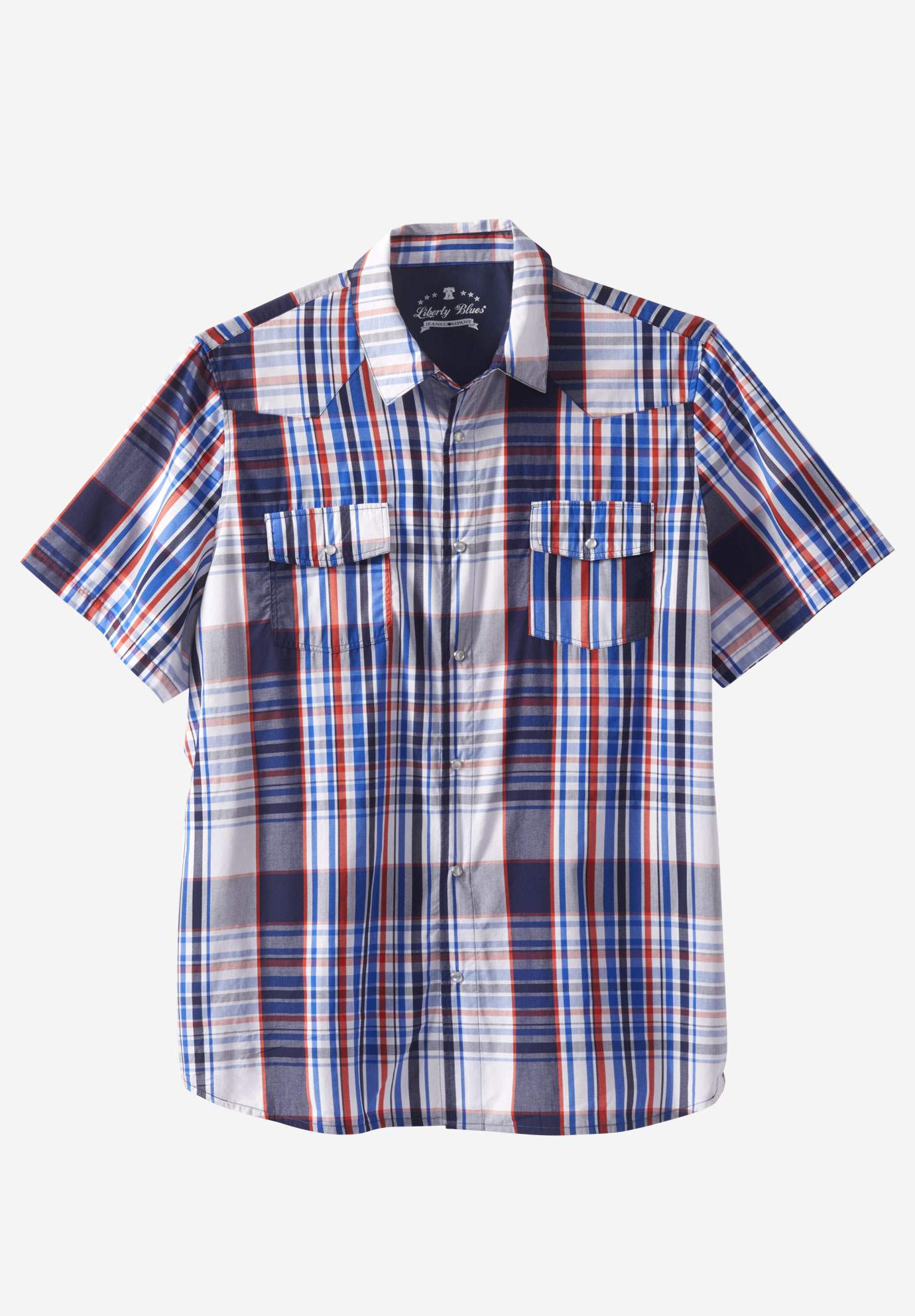 Summer Snap-Button Shirt by Liberty Blues®| Big and Tall Shirts | Full ...