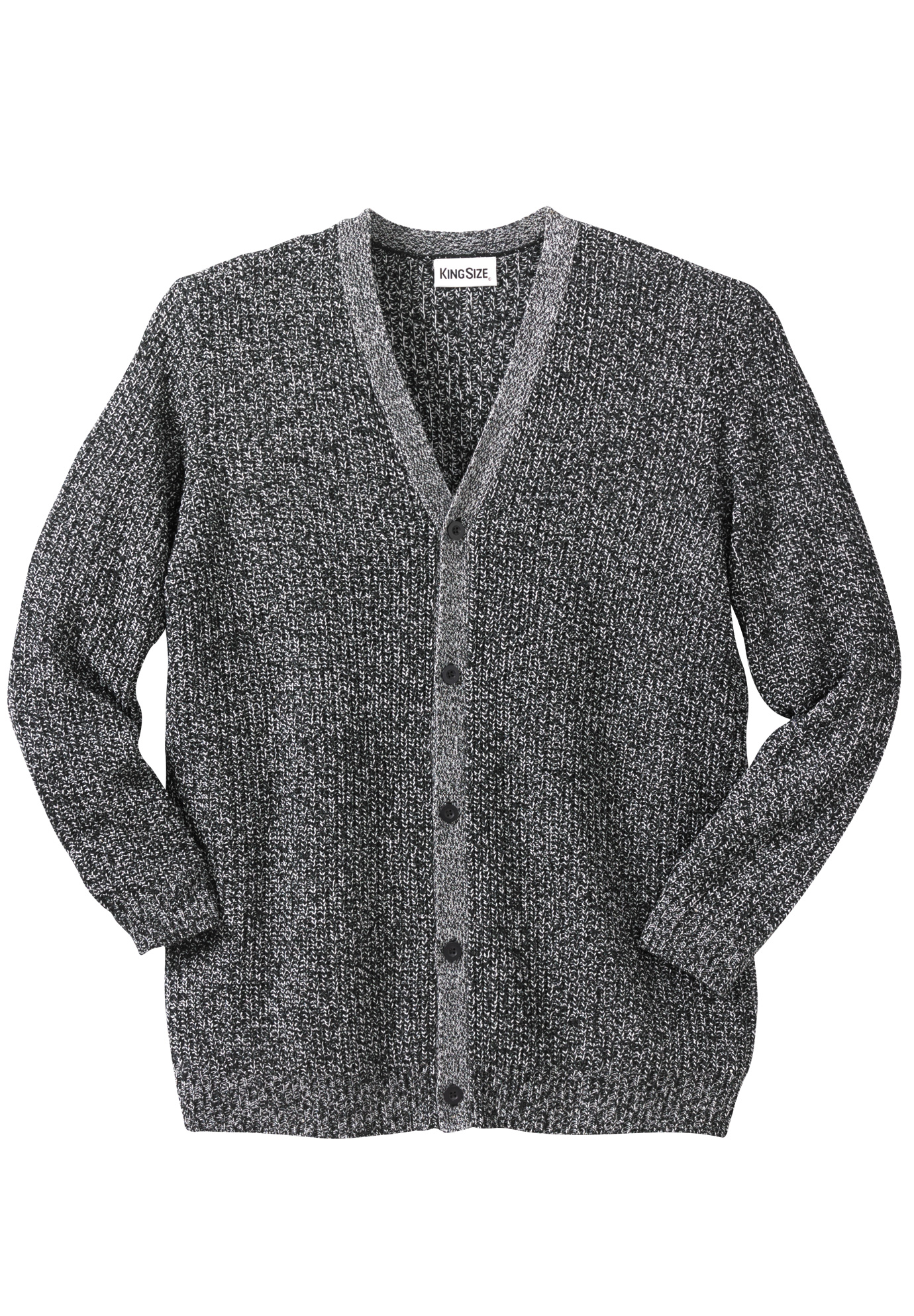 Shaker Knit VNeck Cardigan Sweater Big and Tall New Arrivals Full