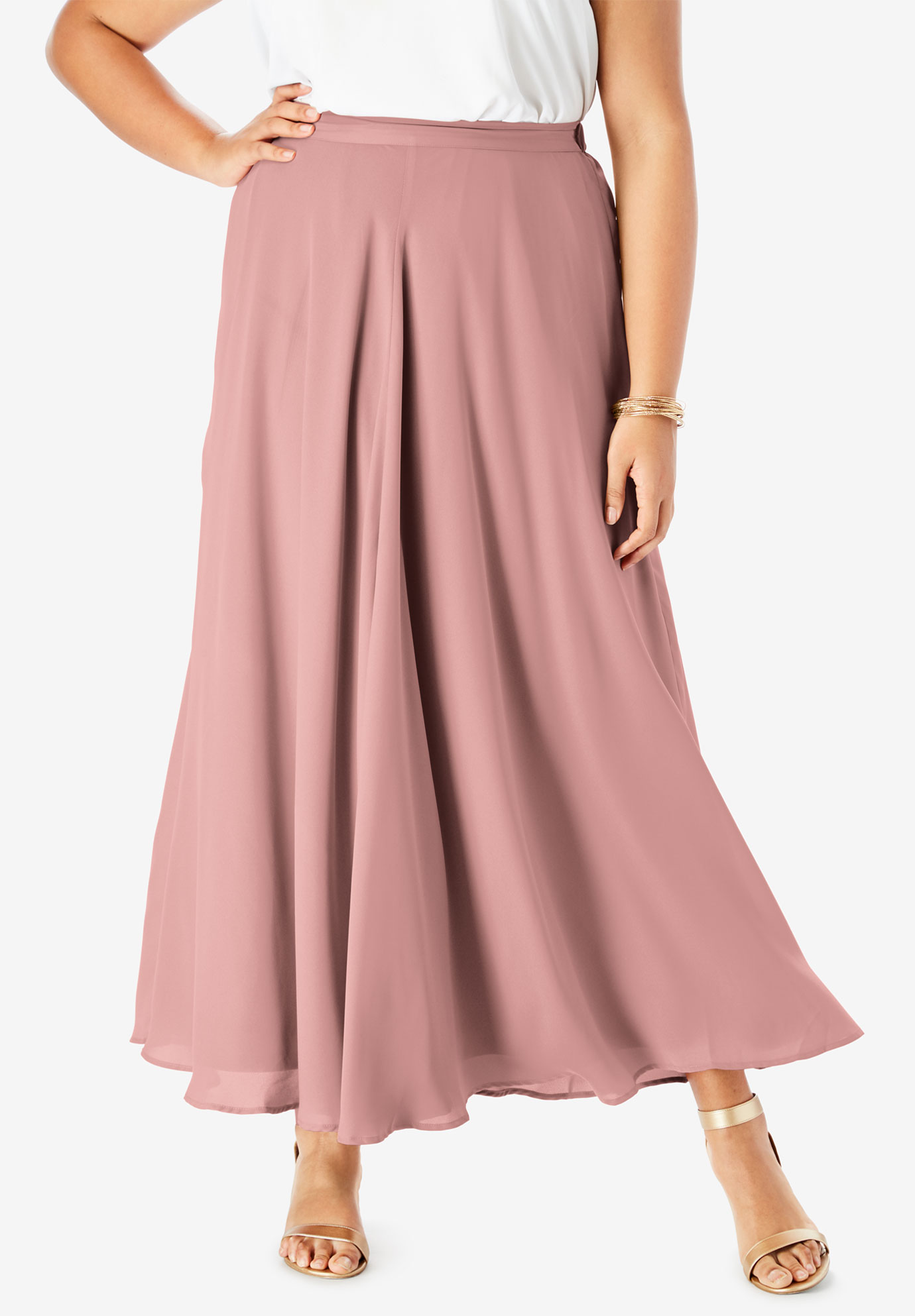 Georgette Maxi Skirt | Plus Size Skirts | Full Beauty