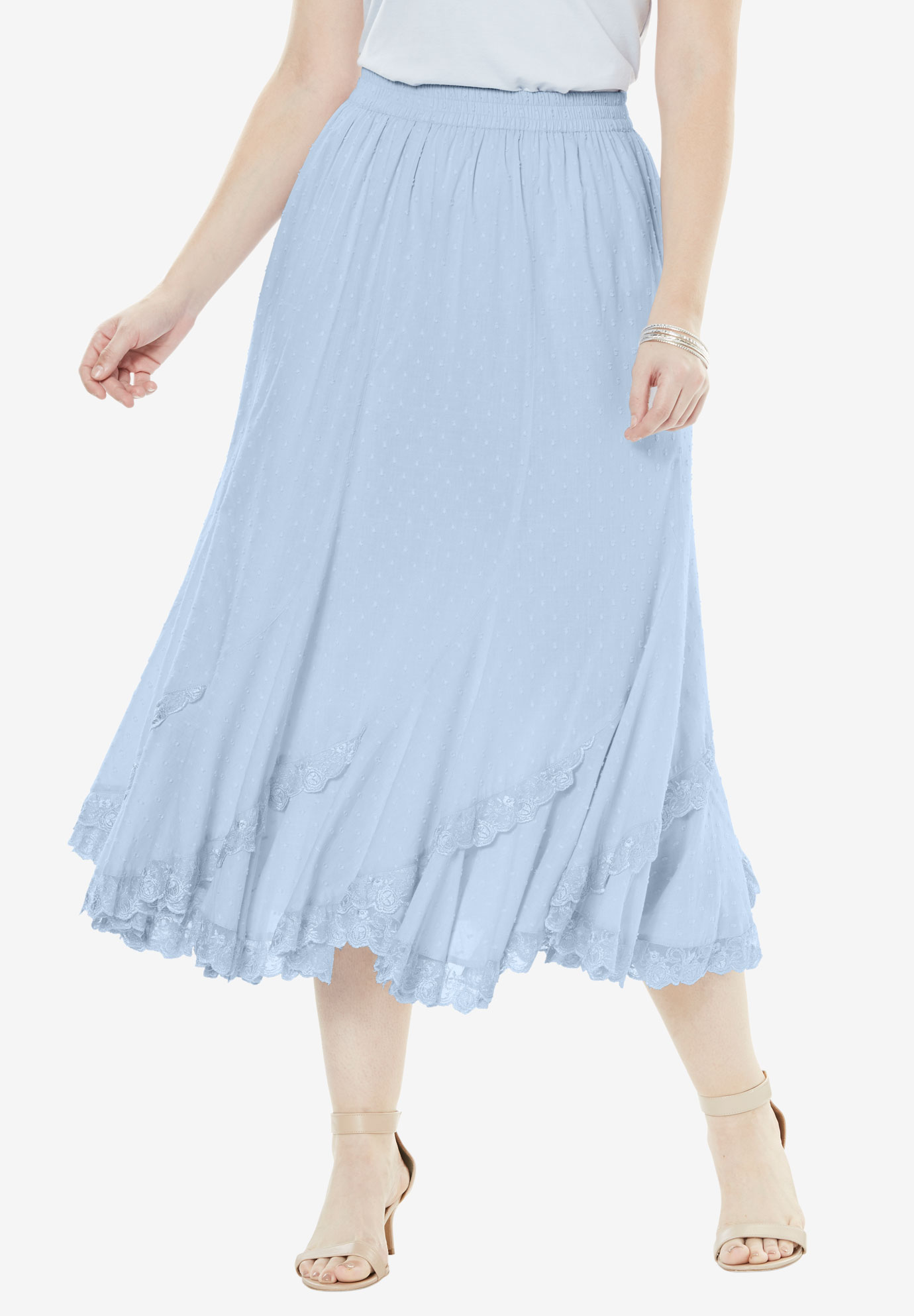 Cotton Lace Skirt| Plus Size Skirts | Full Beauty