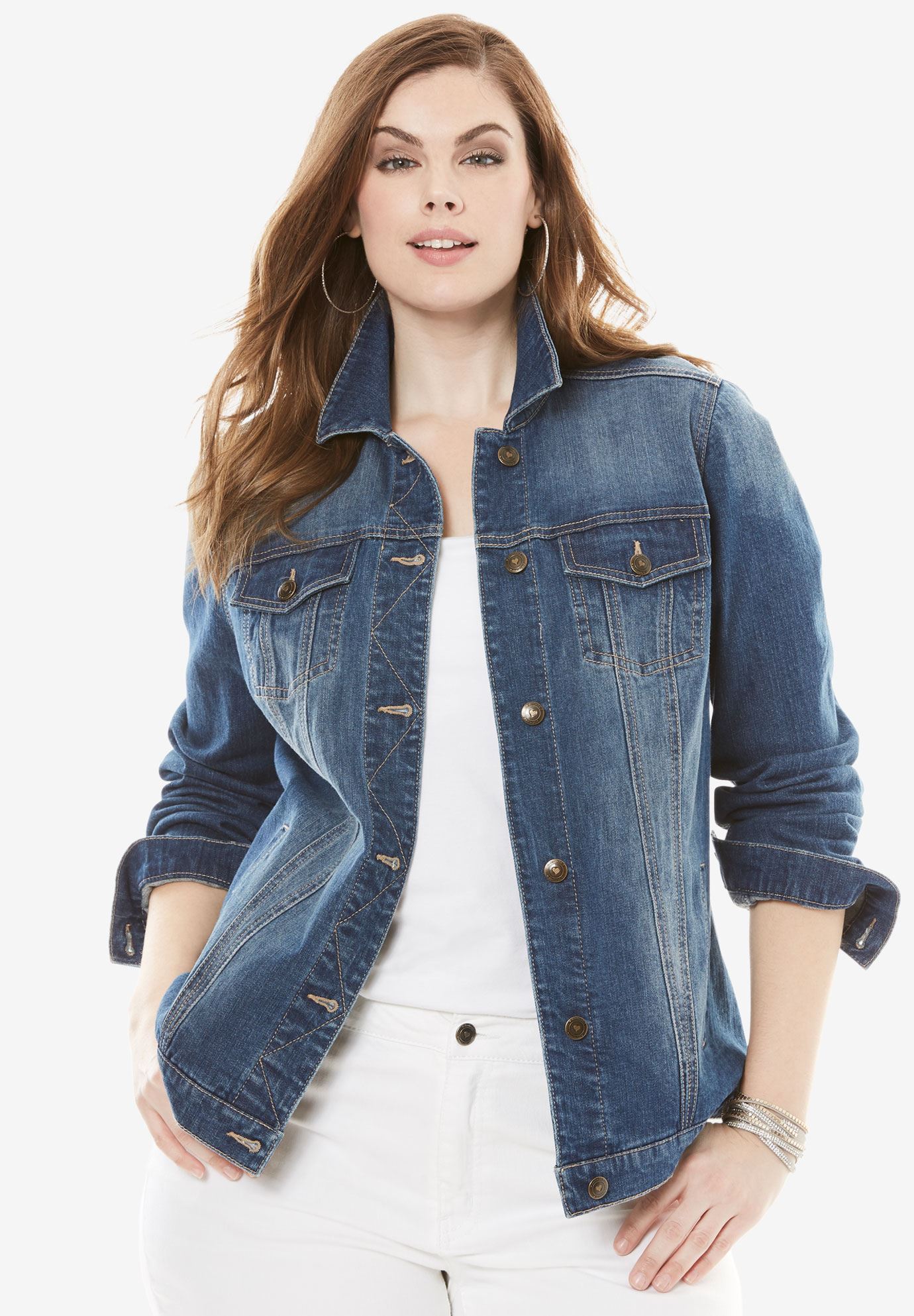 Essential Denim Jacket by Denim 24/7® | Plus Size Denim | Full Beauty