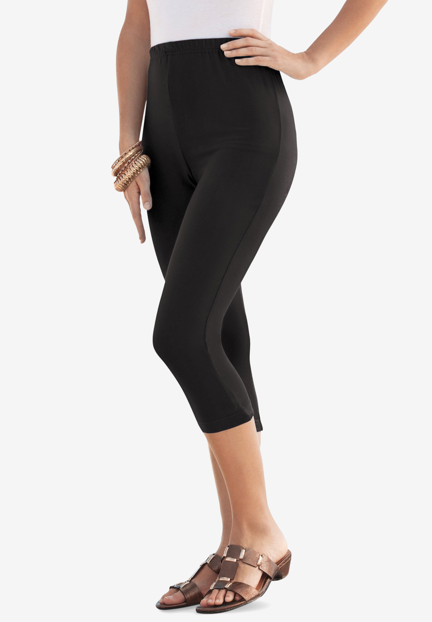 Essential Stretch Capri Legging | Plus Size Shorts & Capris | Full Beauty