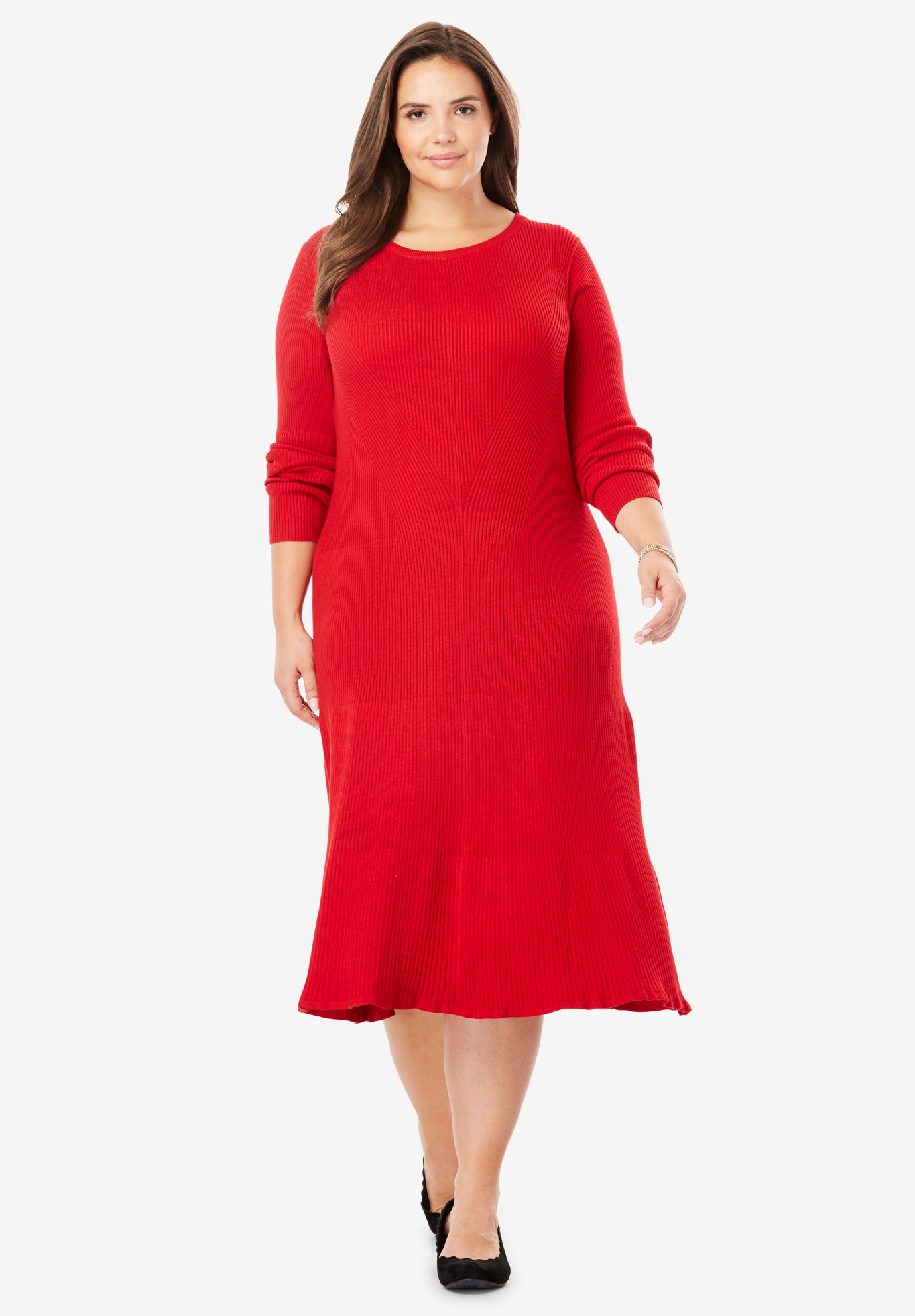 Rib Knit Sweater Dress Plus Size Dresses Full Beauty