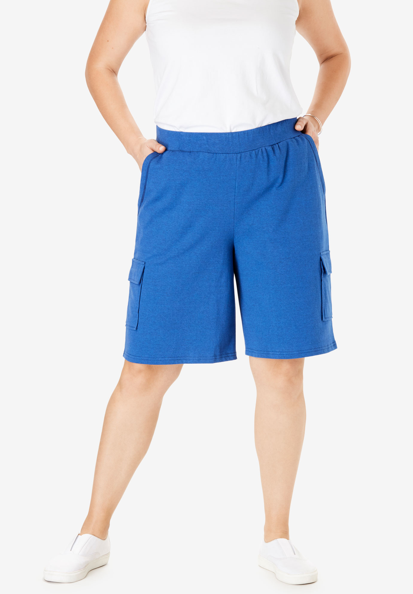 PullOn Knit Cargo Short Plus Size Shorts & Capris Full Beauty