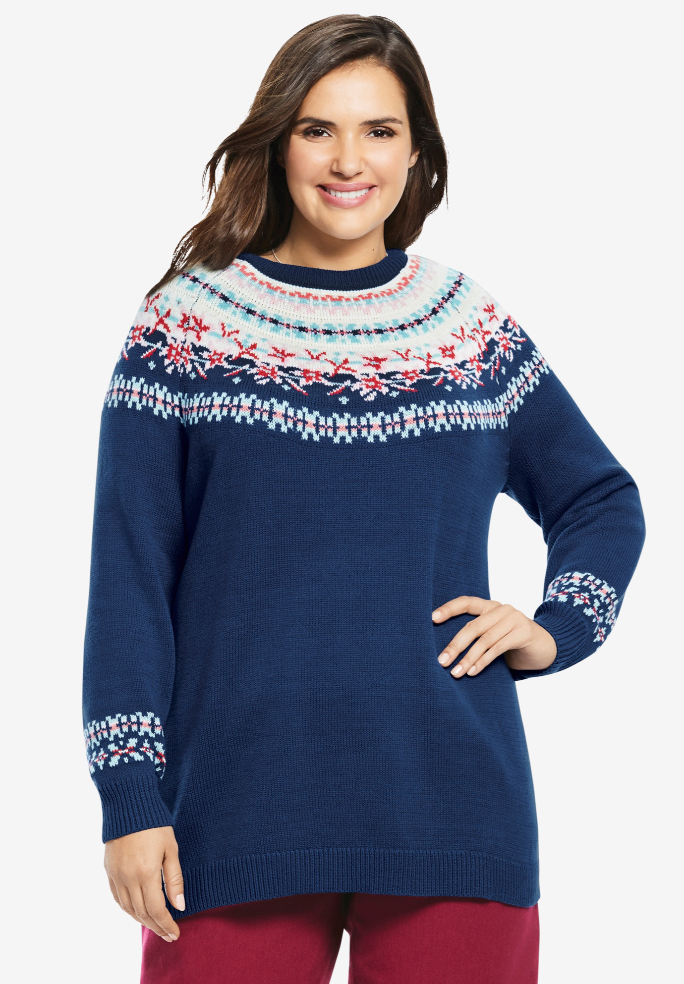 Fair Isle Knit Sweater| Plus Size Sweaters & Cardigans | Fullbeauty