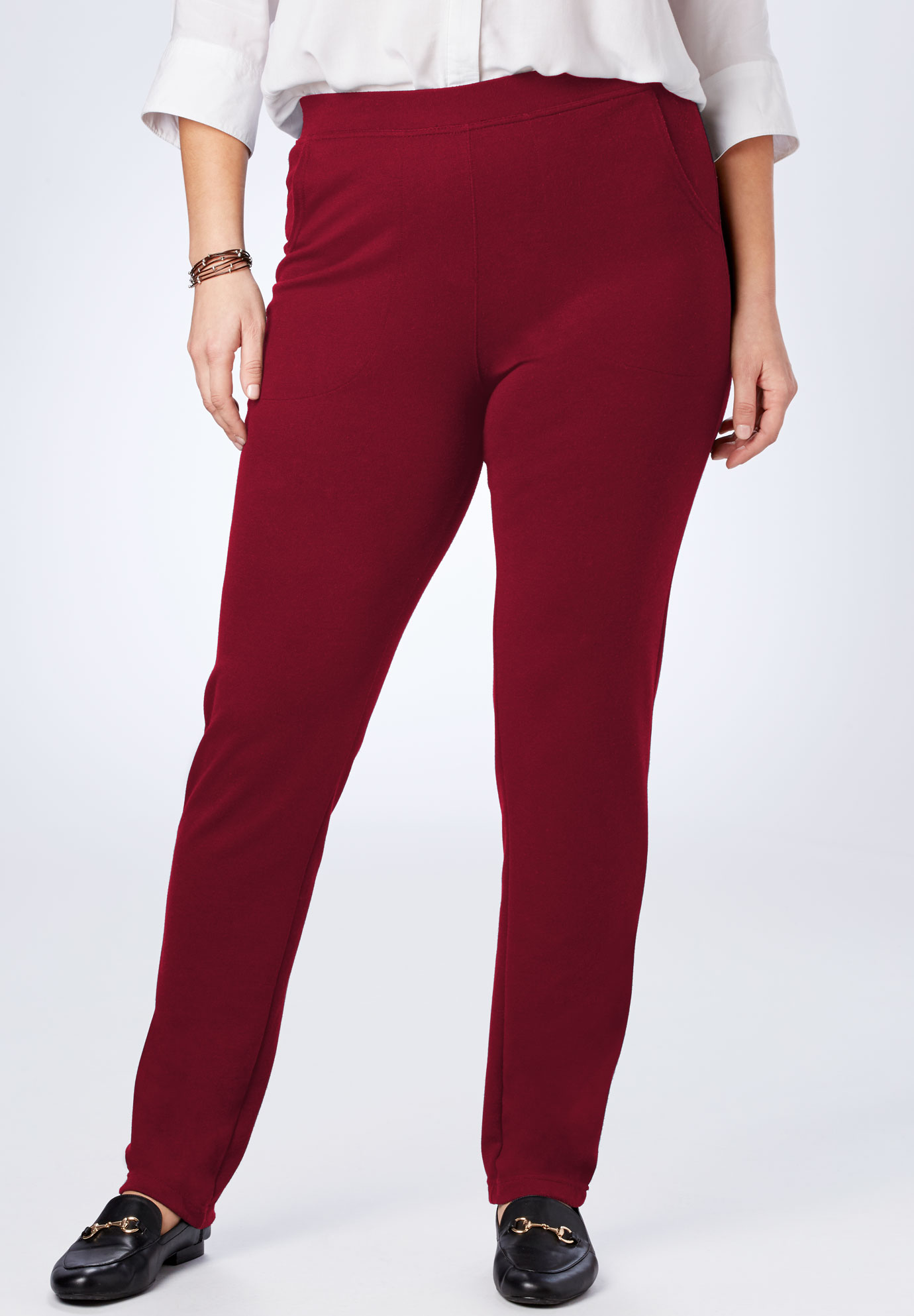 Straight Leg Ponte Knit Pant Plus Size Pants Fullbeauty