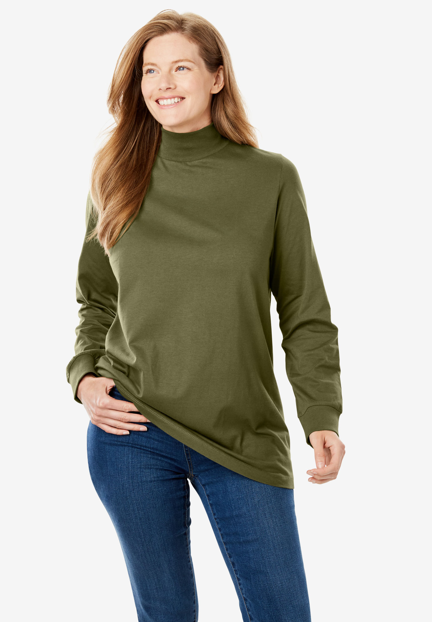 Download Perfect Long Sleeve Mock Turtleneck | Plus Size Tops & Tees | Full Beauty