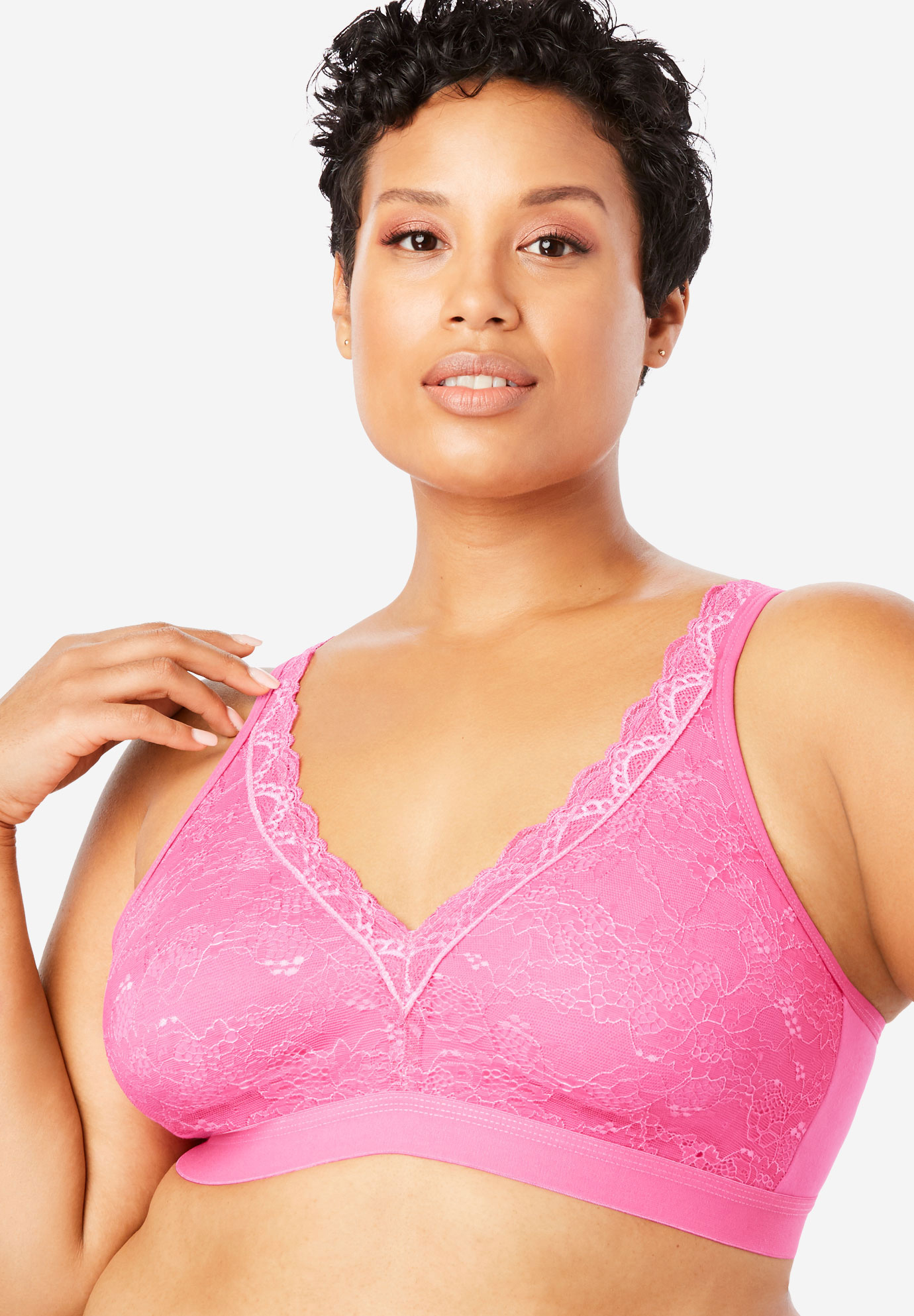 Total Comfort Wireless Lace Bra By Comfort Choice® Plus Size Wireless Bras Full Beauty